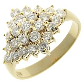 & Other Stories-18K Floral Diamond Studded Ring-Golden