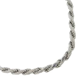 & Other Stories-Silver Twisted Chain Necklace-Silvery