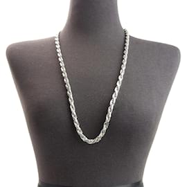 & Other Stories-Silver Twisted Chain Necklace-Silvery