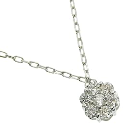 & Other Stories-Flower Studded Necklace-Silvery