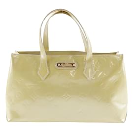 Louis Vuitton-Borsa a tracolla in pelle Louis Vuitton Monogram Vernis Wilshire PM M91452  in buone condizioni-Giallo