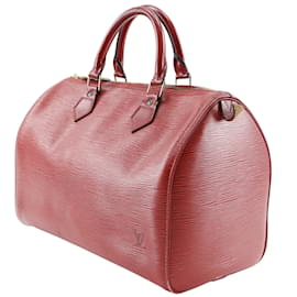 Louis Vuitton-Louis Vuitton Epi Speedy 30 Leder Umhängetasche M43007 in gutem Zustand-Rot