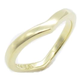 Autre Marque-18k Aliança de casamento curvada em ouro-Dourado