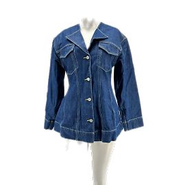 GANNI Chaquetas T.fr 38 Algodón Azul