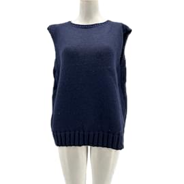 Autre Marque-NON SIGNE / UNSIGNED  Knitwear T.International M Wool-Navy blue