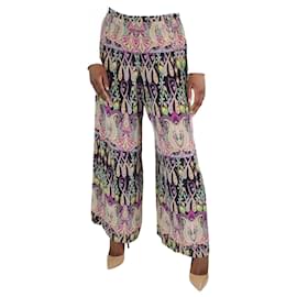 Etro-Multicoloured paisley printed trousers - size IT 48-Black