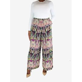 Etro-Multicoloured paisley printed trousers - size IT 48-Black