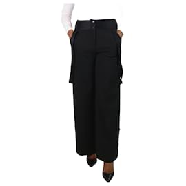 Autre Marque-Black wide-leg overalls - size UK 12-Black