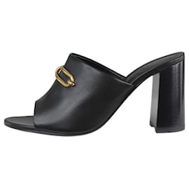 Hermès-Black Camilla mules - size EU 39.5-Black