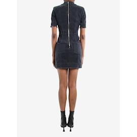Balmain-Mini robe en jean noir - taille FR 34-Noir