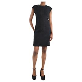 Chanel-Schwarzes Kleid aus Lurex-Leinenmischung – Größe FR 34-Schwarz