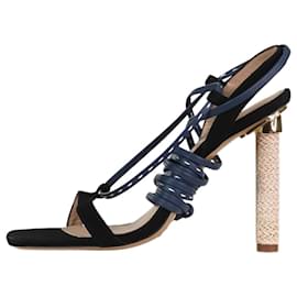 Jacquemus-Sandales à talons en daim noir - taille EU 36-Noir