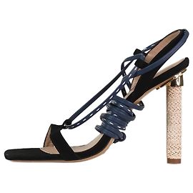 Jacquemus Black suede sandal heels - size EU 36 Black