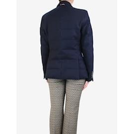 Moncler-Blue padded wool jacket - size UK 12-Blue