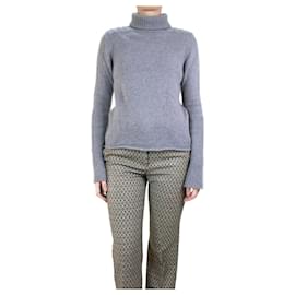 Zadig & Voltaire-Pull col roulé en cachemire gris - taille S-Gris