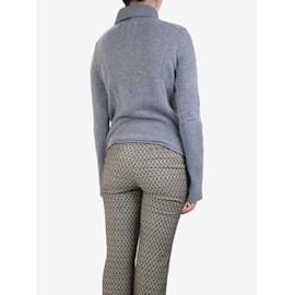 Zadig & Voltaire-Jersey gris de cachemir con cuello vuelto - talla S-Gris