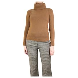 Ralph Lauren-Brown roll-neck cashmere jumper - size XS-Brown