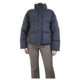 Joseph Graue kurze Pufferjacke aus Wollmischung – Größe FR 36 Grau