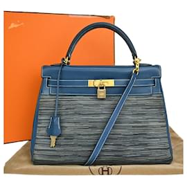 Hermès-hermes kelly 32-Bleu