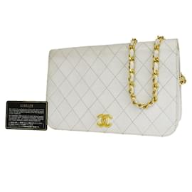 Chanel-Chanel Wallet an der Kette-Weiß
