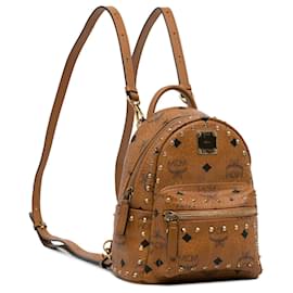 MCM-MCM Brown Mini Visetos Stark Backpack-Brown