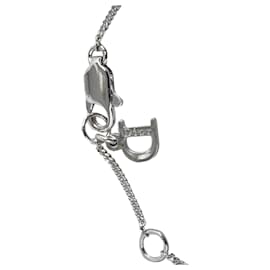 Dior-Dior Silver Logo Ribbon Bracelet-Silvery