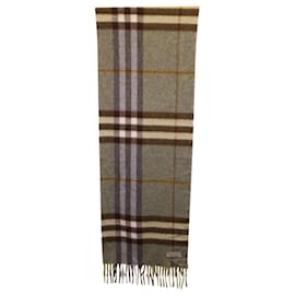 Burberry-Burberry Check Fringed Scarf in Multicolor Cashmere-Other