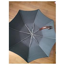 Hermès-H Paraguas plegable lluvia-Gris antracita