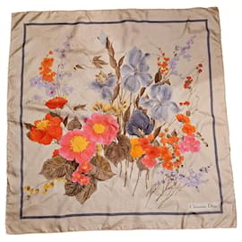 Christian Dior-Christian Dior silk scarf-Pink,Blue,Beige,Purple,Khaki,Yellow