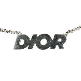 Colar com pingente de logotipo Dior Homme em prata Prata