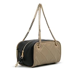 Burberry-Brown Burberry Quilted Cube Chain Shoulder Bag-Brown