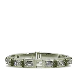 Fendi-Silver Fendi Zucca Bangle Costume Bracelet-Silvery