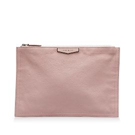 Pink Givenchy Antigona Leather Clutch Bag Pink