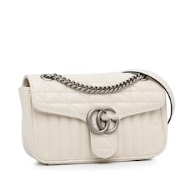 Gucci-Petit sac à bandoulière Gucci GG Marmont Aria Matelasse blanc-Blanc