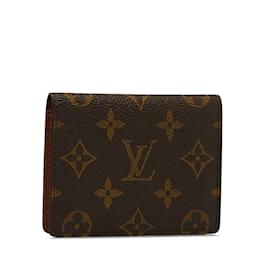 Louis Vuitton-Tarjetero marrón con monograma de Louis Vuitton-Castaño