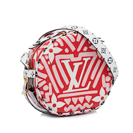 Louis Vuitton-Rote Louis Vuitton Monogram Giant Crafty Boite Chapeau Souple PM Umhängetasche-Rot