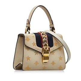 Gucci-Borsa a tracolla Gucci Mini Sylvie Bee Star beige-Beige