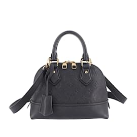 Louis Vuitton-Schwarze Louis Vuitton-Monogramm-Empreinte-Neo-Alma-BB-Umhängetasche-Schwarz