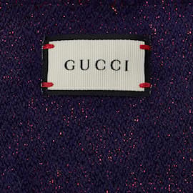 Gucci-Blue Gucci GG Wool Scarf Scarves-Blue