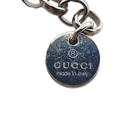 Gucci-Silver Gucci Interlocking G Necklace-Silvery