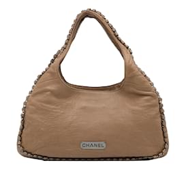 Chanel-Brown Chanel Luxe Ligne Hobo-Brown