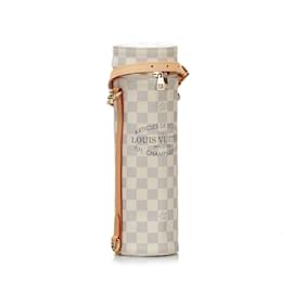 Louis Vuitton-Portabottiglie Louis Vuitton Damier Azur bianco-Bianco