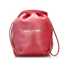 Borsa a secchiello Teddy rossa di Saint Laurent Rosso