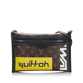 Louis Vuitton-Messager plat doublé monogramme Louis Vuitton marron-Marron