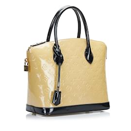 Louis Vuitton-Yellow Louis Vuitton Vernis Lockit PM Handbag-Yellow