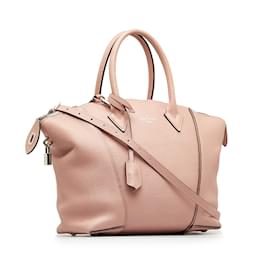Louis Vuitton-Pink Louis Vuitton Veau Cachemire Soft Lockit PM Satchel-Pink