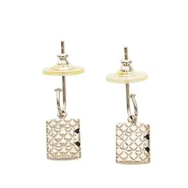 Chanel-Pendientes pushback plateados Chanel Cambon Ligne-Plata