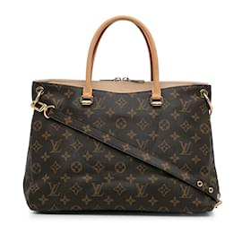 Louis Vuitton-Brown Louis Vuitton Monogram Pallas MM Satchel-Brown