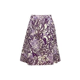 Vintage Lila & Weiß Emilio Pucci 60s Rock mit Blumendruck, Größe S Lila