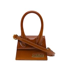 Jacquemus-Brown Jacquemus Patent Le Chiquito Mini Bag Satchel-Brown